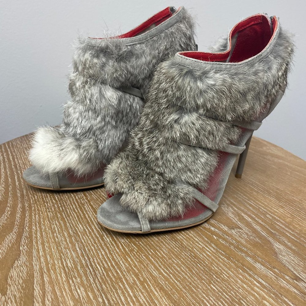 Charles Jourdan Fur Pumps